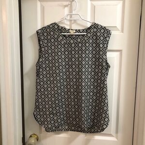 L J Crew geometric print blouse